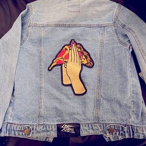 Girls Pizza Denim Jacket